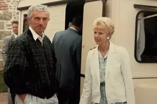 Marie-Thérèse et Michel Bonjour en 1976, les fondateurs de Bonjour Caravaning.