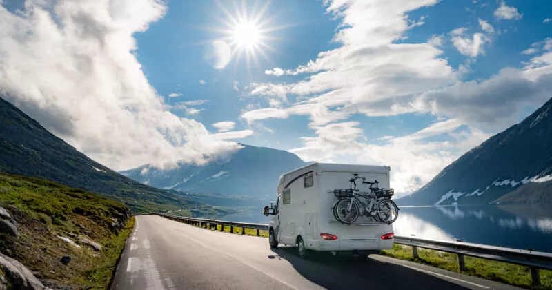 Porte vélo sur un camping-car