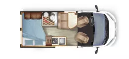 Implantation fourgon aménagé campérêve magellan 540 air