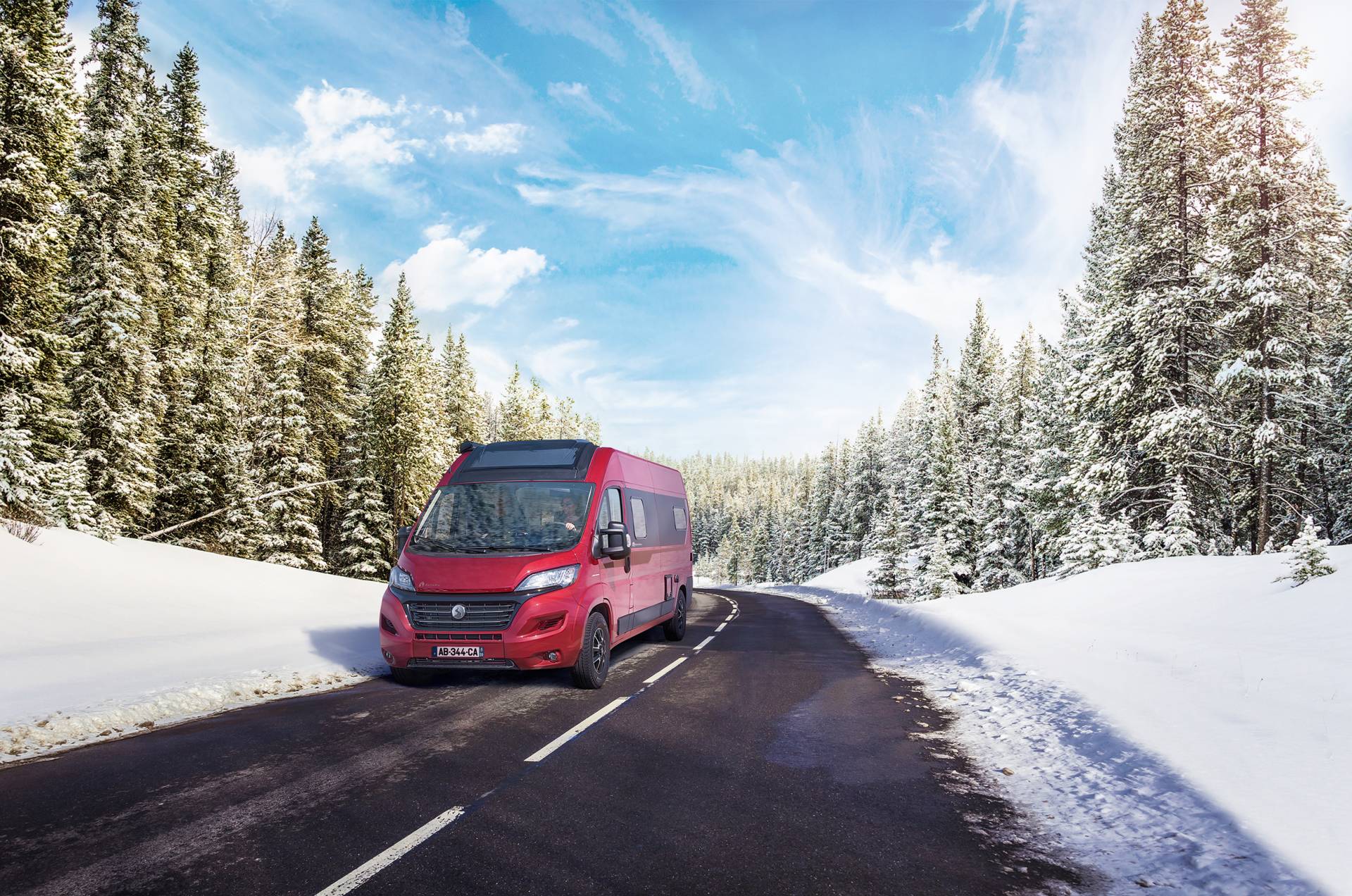 voyage camping car en hiver